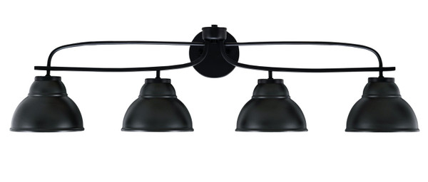 Toltec Lighting - 3914-MB-427-MB - Four Light Bath Bar - Cavella - Matte Black