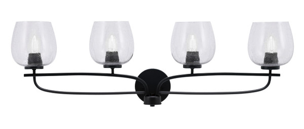 Toltec Lighting - 3914-MB-4810 - Four Light Bath Bar - Cavella - Matte Black