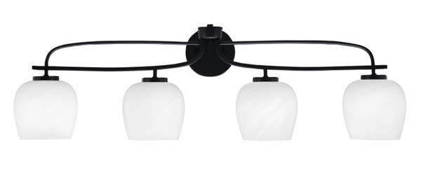 Toltec Lighting - 3914-MB-4811 - Four Light Bath Bar - Cavella - Matte Black