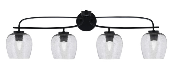 Toltec Lighting - 3914-MB-4812 - Four Light Bath Bar - Cavella - Matte Black