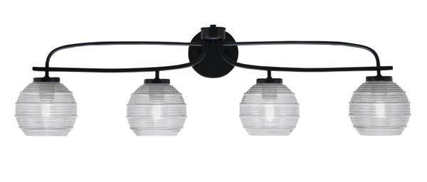 Toltec Lighting - 3914-MB-5110 - Four Light Bath Bar - Cavella - Matte Black