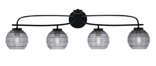 Toltec Lighting - 3914-MB-5112 - Four Light Bath Bar - Cavella - Matte Black