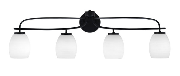 Toltec Lighting - 3914-MB-615 - Four Light Bath Bar - Cavella - Matte Black