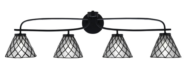 Toltec Lighting - 3914-MB-9185 - Four Light Bath Bar - Cavella - Matte Black