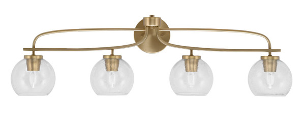 Toltec Lighting - 3914-NAB-4100 - Four Light Bath Bar - Cavella - New Age Brass