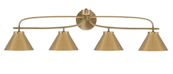 Toltec Lighting - 3914-NAB-421 - Four Light Bath Bar - Cavella - New Age Brass