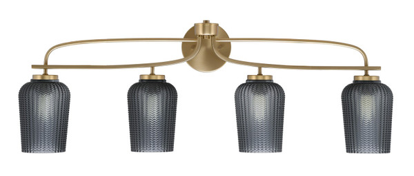Toltec Lighting - 3914-NAB-4252 - Four Light Bath Bar - Cavella - New Age Brass