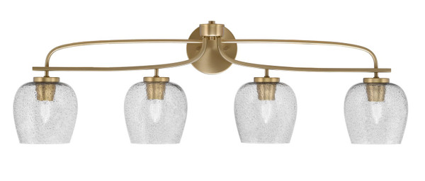 Toltec Lighting - 3914-NAB-4812 - Four Light Bath Bar - Cavella - New Age Brass