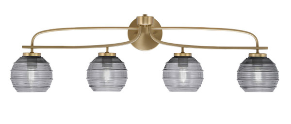 Toltec Lighting - 3914-NAB-5112 - Four Light Bath Bar - Cavella - New Age Brass