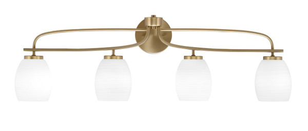 Toltec Lighting - 3914-NAB-615 - Four Light Bath Bar - Cavella - New Age Brass