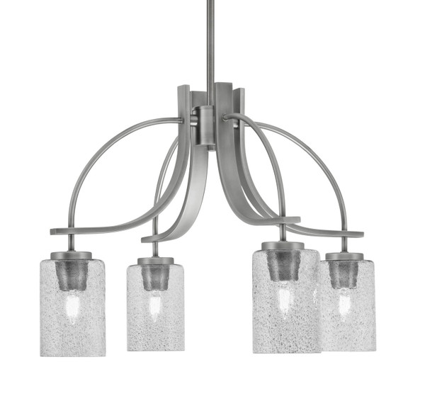 Toltec Lighting - 3924-GP-3002 - Four Light Chandelier - Cavella - Graphite