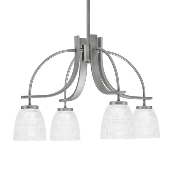 Toltec Lighting - 3924-GP-500 - Four Light Chandelier - Cavella - Graphite