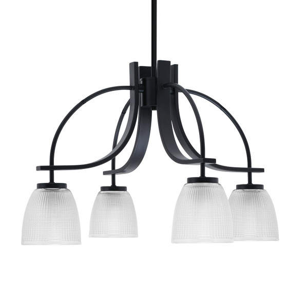 Toltec Lighting - 3924-MB-500 - Four Light Chandelier - Cavella - Matte Black