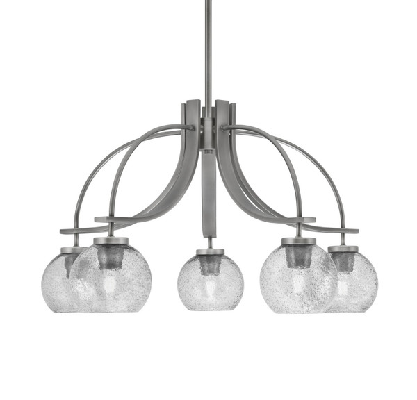 Toltec Lighting - 3925-GP-4102 - Five Light Chandelier - Cavella - Graphite