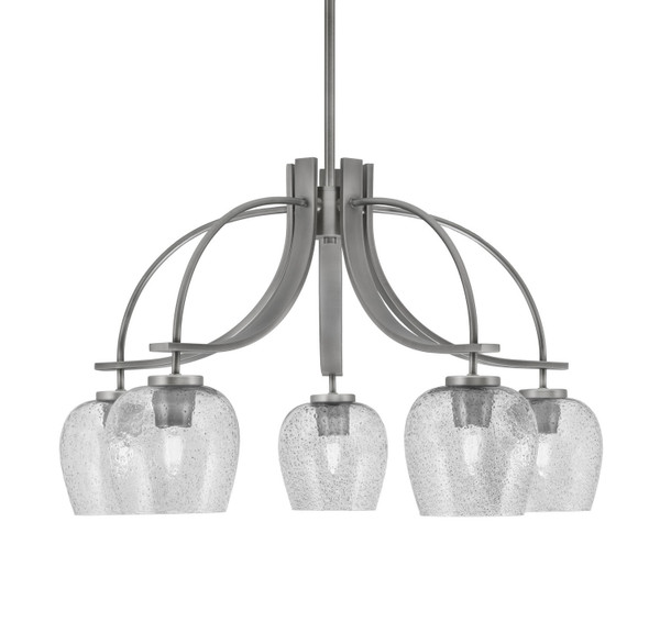 Toltec Lighting - 3925-GP-4812 - Five Light Chandelier - Cavella - Graphite