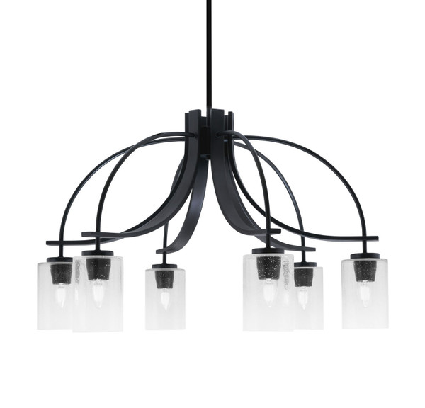 Toltec Lighting - 3926-MB-300 - Six Light Chandelier - Cavella - Matte Black