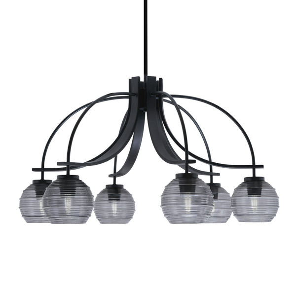 Toltec Lighting - 3926-MB-5112 - Six Light Chandelier - Cavella - Matte Black