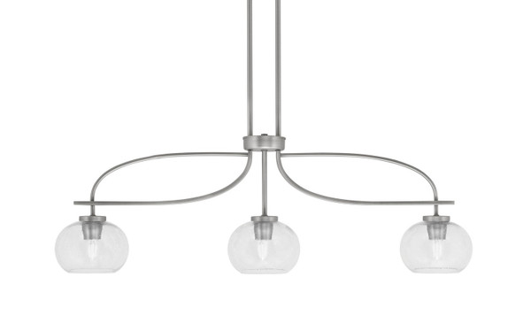 Toltec Lighting - 3936-GP-202 - Three Light Island Pendant - Cavella - Graphite