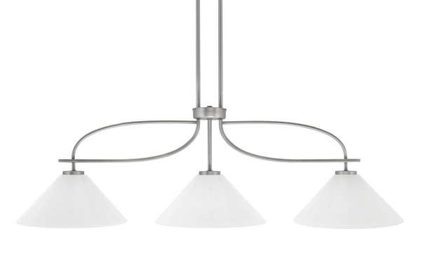 Toltec Lighting - 3936-GP-2121 - Three Light Island Pendant - Cavella - Graphite