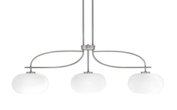 Toltec Lighting - 3936-GP-214 - Three Light Island Pendant - Cavella - Graphite