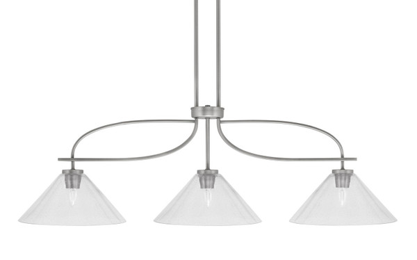 Toltec Lighting - 3936-GP-306 - Three Light Island Pendant - Cavella - Graphite