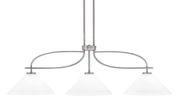 Toltec Lighting - 3936-GP-316 - Three Light Island Pendant - Cavella - Graphite