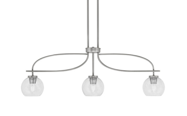 Toltec Lighting - 3936-GP-4100 - Three Light Island Pendant - Cavella - Graphite