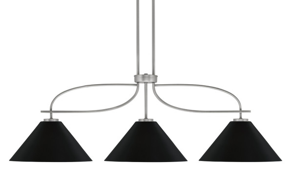 Toltec Lighting - 3936-GP-420-MB - Three Light Island Pendant - Cavella - Graphite