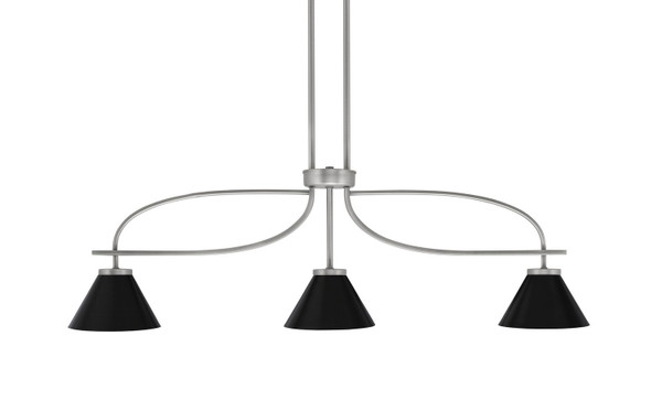 Toltec Lighting - 3936-GP-421-MB - Three Light Island Pendant - Cavella - Graphite
