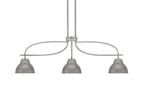 Toltec Lighting - 3936-GP-427-GP - Three Light Island Pendant - Cavella - Graphite