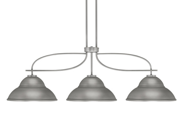 Toltec Lighting - 3936-GP-428-GP - Three Light Island Pendant - Cavella - Graphite