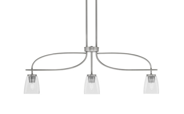 Toltec Lighting - 3936-GP-461 - Three Light Island Pendant - Cavella - Graphite