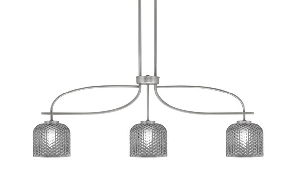 Toltec Lighting - 3936-GP-4612 - Three Light Island Pendant - Cavella - Graphite