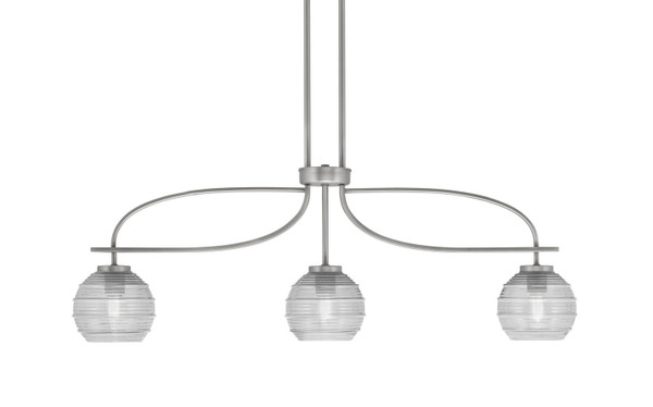 Toltec Lighting - 3936-GP-5110 - Three Light Island Pendant - Cavella - Graphite