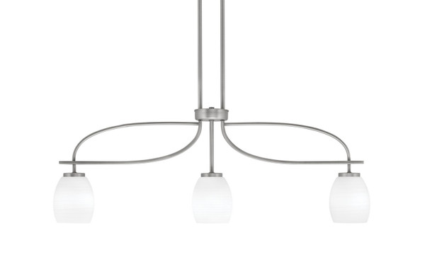 Toltec Lighting - 3936-GP-615 - Three Light Island Pendant - Cavella - Graphite