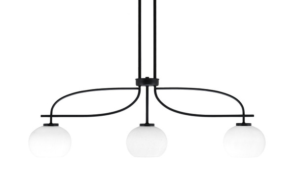 Toltec Lighting - 3936-MB-212 - Three Light Island Pendant - Cavella - Matte Black