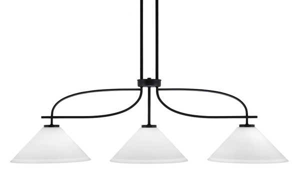 Toltec Lighting - 3936-MB-316 - Three Light Island Pendant - Cavella - Matte Black