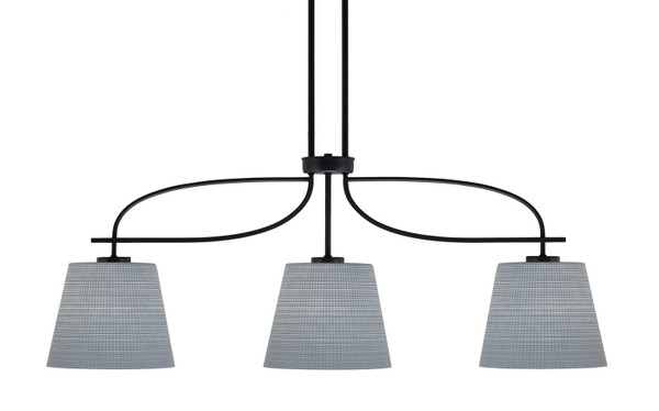 Toltec Lighting - 3936-MB-4082 - Three Light Island Pendant - Cavella - Matte Black