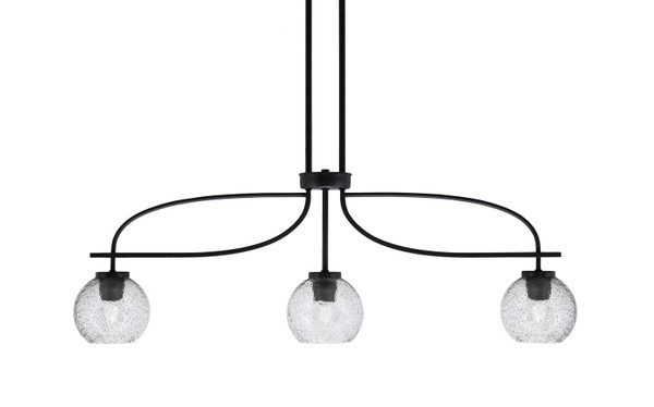 Toltec Lighting - 3936-MB-4102 - Three Light Island Pendant - Cavella - Matte Black