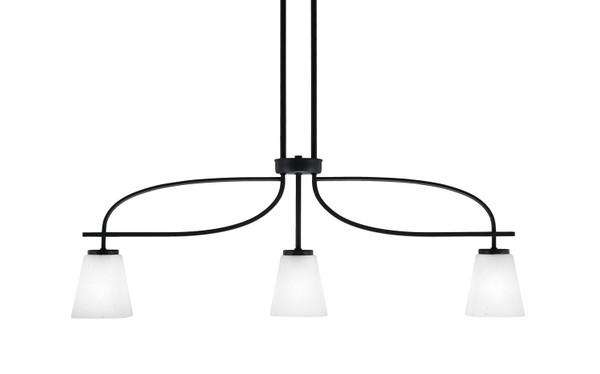 Toltec Lighting - 3936-MB-460 - Three Light Island Pendant - Cavella - Matte Black