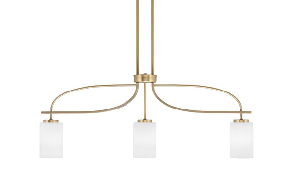 Toltec Lighting - 3936-NAB-310 - Three Light Island Pendant - Cavella - New Age Brass