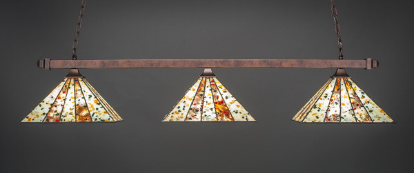 Toltec Lighting - 403-BRZ-956 - Three Light Bar - Square - Bronze