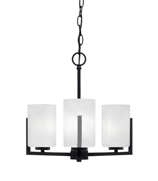 Toltec Lighting - 4503-MB-3001 - Three Light Chandelier - Atlas - Matte Black