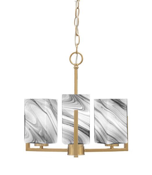 Toltec Lighting - 4503-NAB-549 - Three Light Chandelier - Atlas - New Age Brass