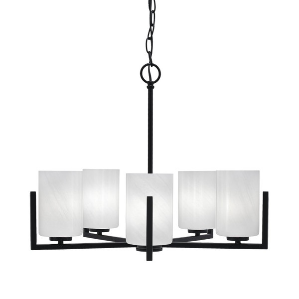 Toltec Lighting - 4505-MB-3001 - Five Light Chandelier - Atlas - Matte Black