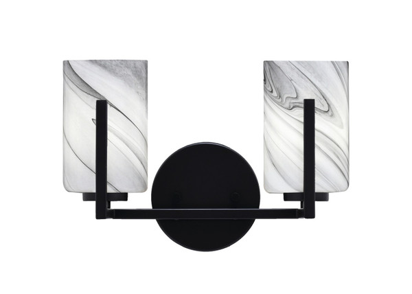 Toltec Lighting - 4512-MB-3009 - Two Light Bath Bar - Atlas - Matte Black