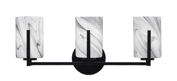 Toltec Lighting - 4513-MB-3009 - Three Light Bath Bar - Atlas - Matte Black