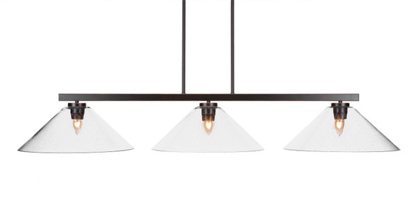Toltec Lighting - 4523-DG-308 - Three Light Island Pendant - Atlas - Dark Granite