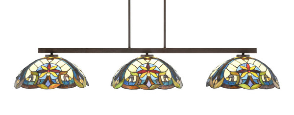 Toltec Lighting - 4523-DG-936 - Three Light Bar - Atlas - Dark Granite