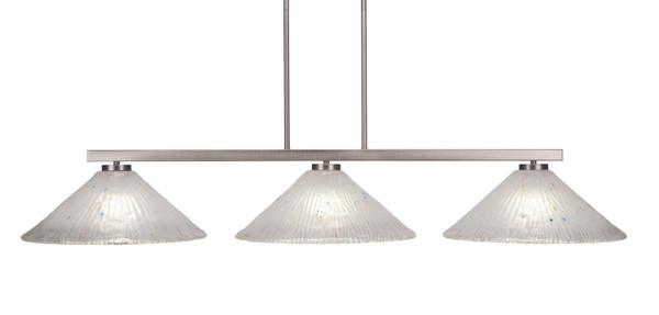 Toltec Lighting - 4523-GP-711 - Three Light Island Pendant - Atlas - Graphite